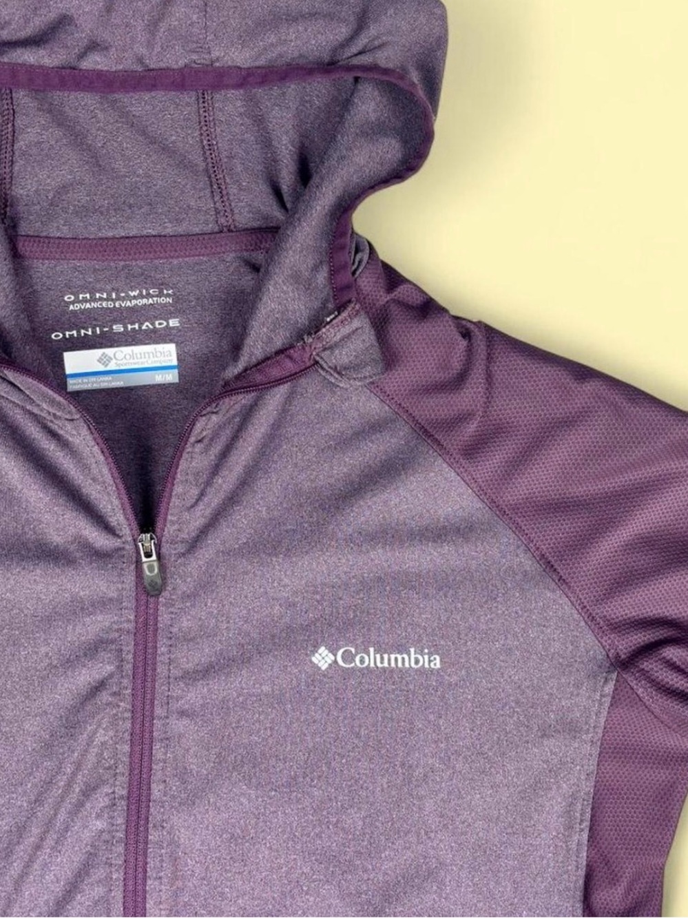 🏃♀️Women’s Small Columbia Lightweight Full Zip Purple Hooded Running Jacket